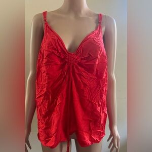 Ava & Viv Red Ruched Camisole Top